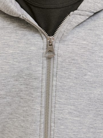 Jack & Jones Junior Zip-Up Hoodie 'Legacy' in Grey