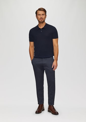 s.Oliver BLACK LABEL Slim fit Trousers with creases in Blue