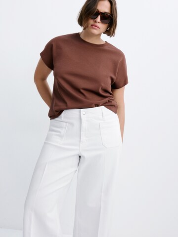 MANGO Wide leg Jeans 'JESSIE' in Wit
