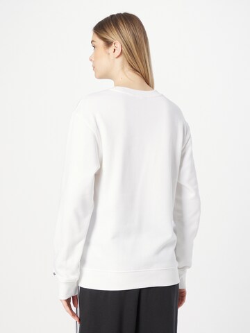 ADIDAS SPORTSWEAR Sports sweatshirt 'Essentials Linear French Terry' in White