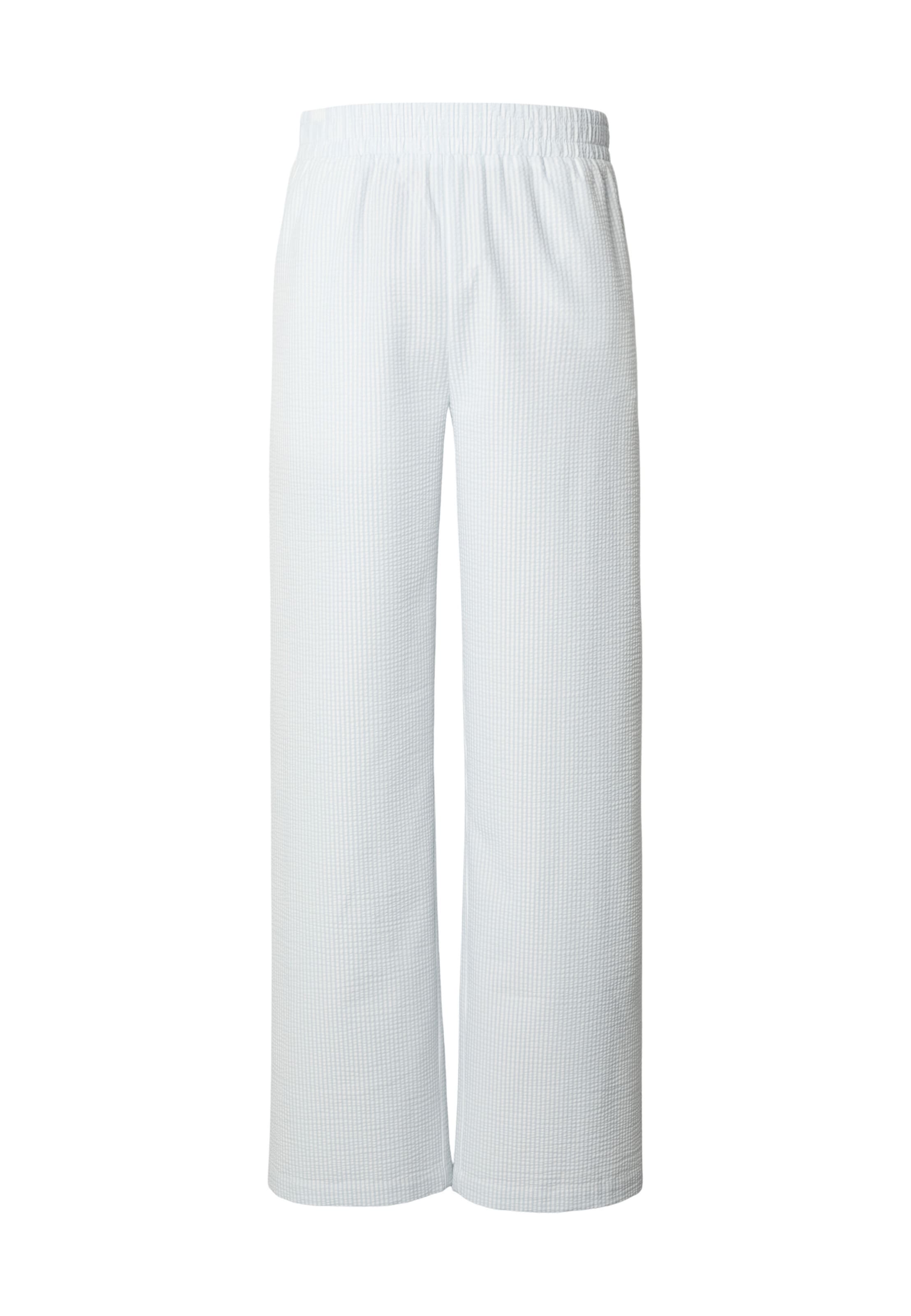 Urban Classics Broek 'Seersucker' in Wit: voorkant