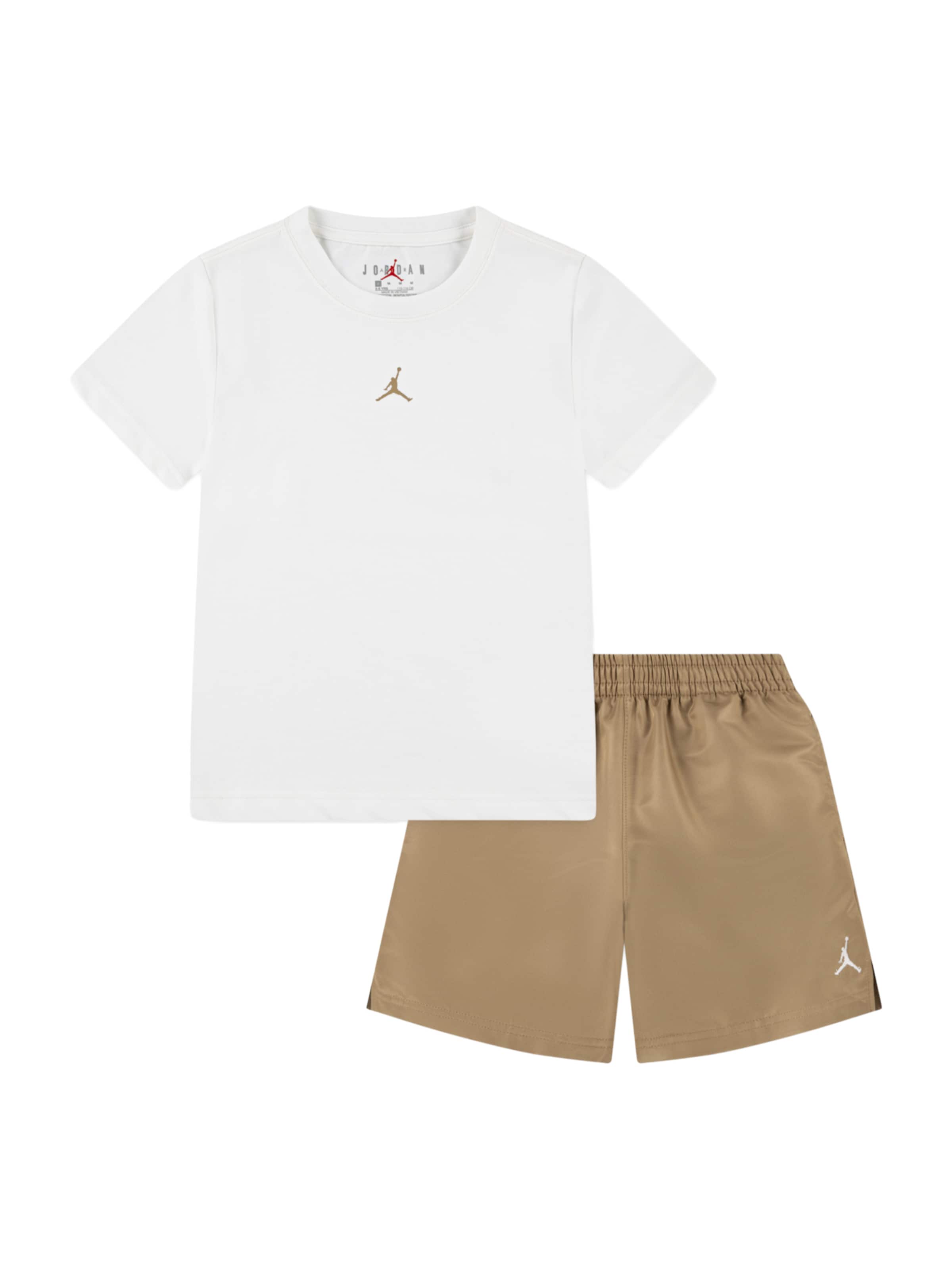 Set 'JUMPMAN WOVEN PLAY' di Jordan in beige: frontale