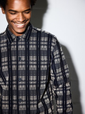 Next Regular fit Button Up Shirt in Blue