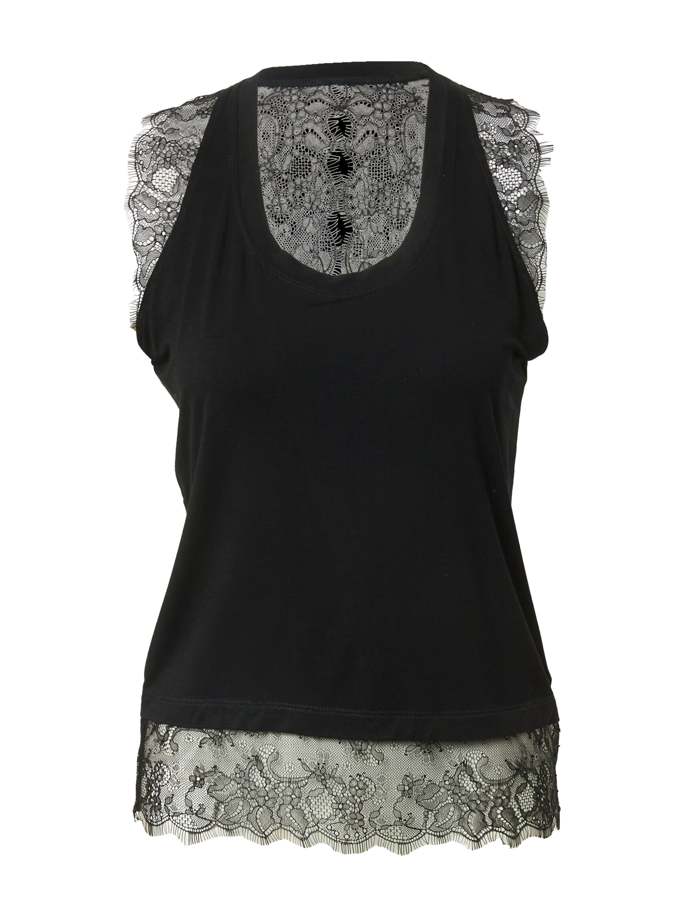 Molly BRACKEN Топ в черно: отпред