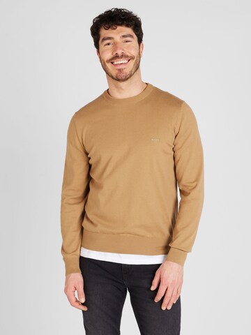 BOSS Sweater 'Pacas-L' in Beige: front