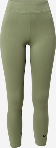 Nike Sportswear Skinny Workout Pants in Green: front