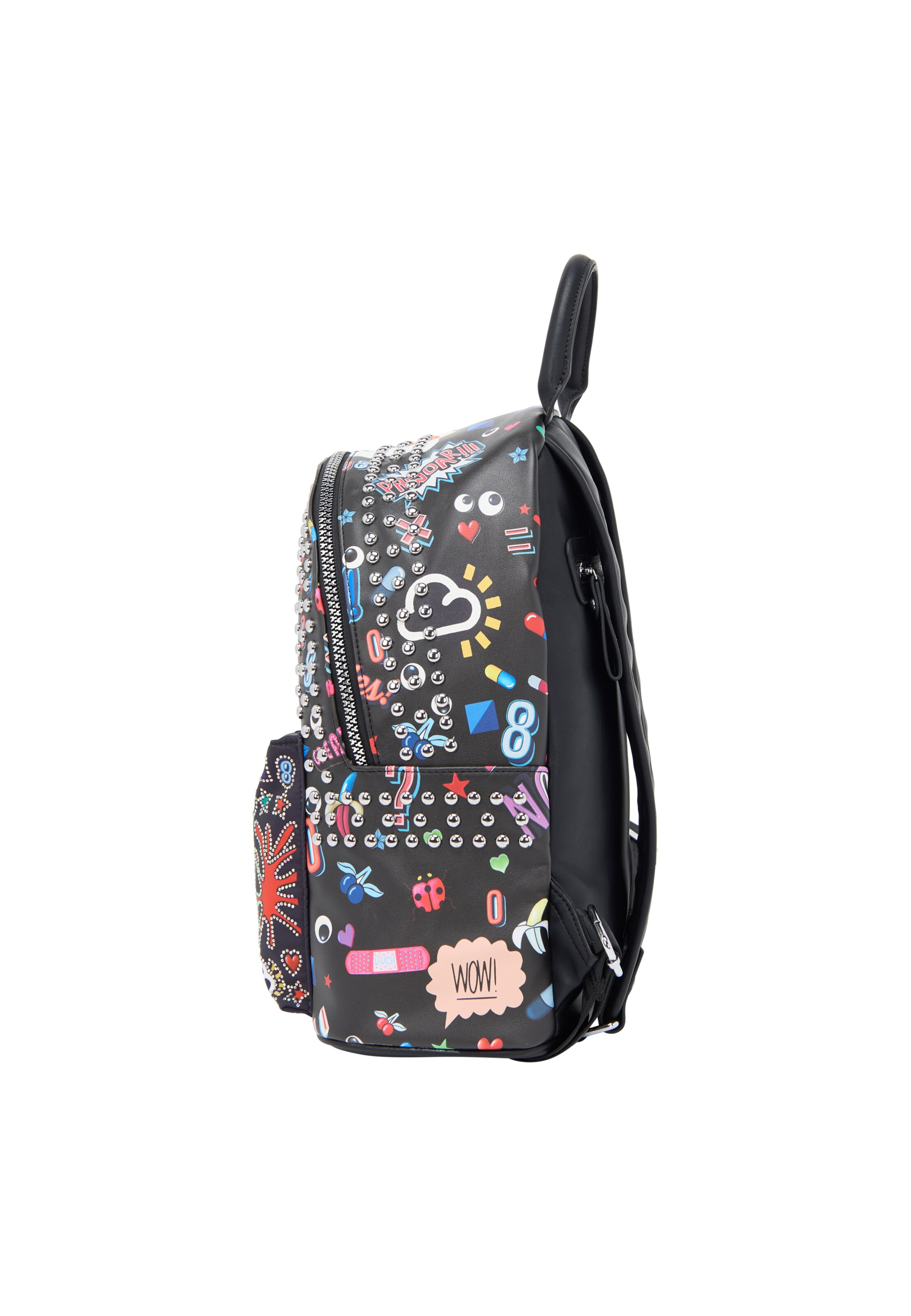 MYMO Rucksack 'Pop Eyetheme' in Schwarz