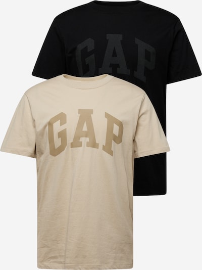 GAP T-Shirt in beige / dunkelbeige / dunkelgrau / schwarz, Produktansicht
