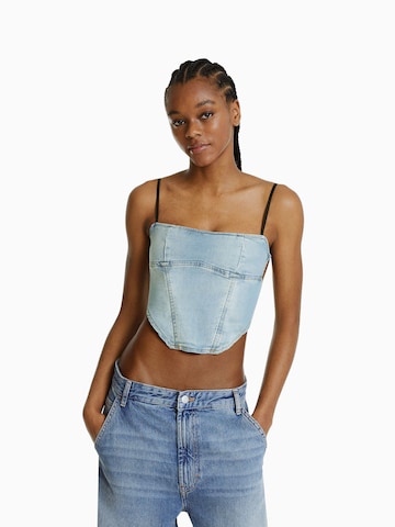 Bershka Top in Blue: front