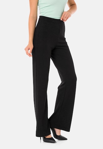 CIPO & BAXX Bootcut Stoffhose in Schwarz