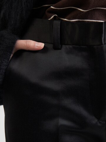 Wide leg Pantaloni con piega frontale di & Other Stories in nero