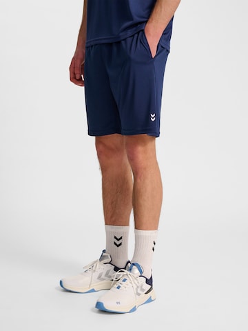 Regular Pantalon de sport 'Pulse' Hummel en bleu : devant