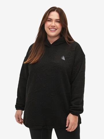 Sweat de sport 'AVI' Active by Zizzi en noir : devant