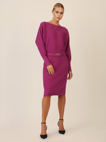 APART Knitted dress in Purple