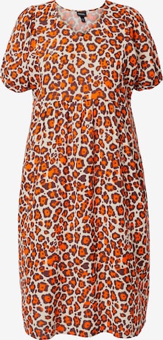 Ulla Popken Dress in Brown: front