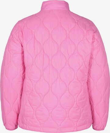 Zizzi Between-season jacket 'CAMAYA' in Pink