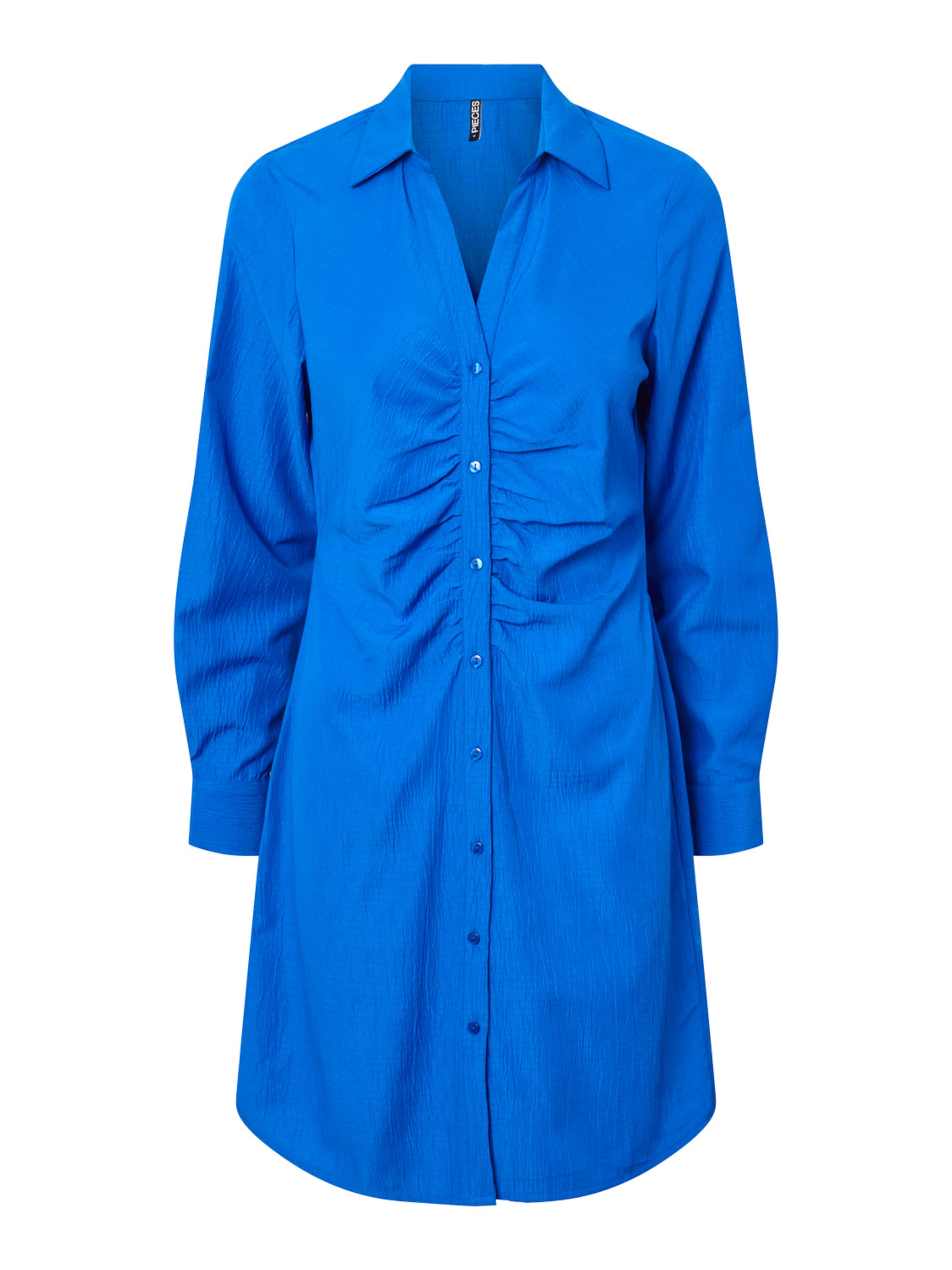 PIECES - Vestidos camiseiros 'Anne' em azul: frente