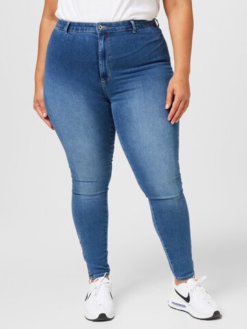 ONLY Curve Skinny Jeans in Blauw: voorkant