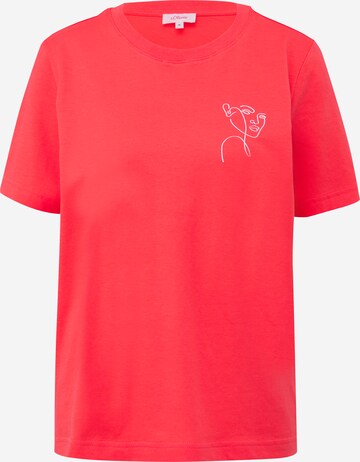 s.Oliver T-shirt i rosa: framsida