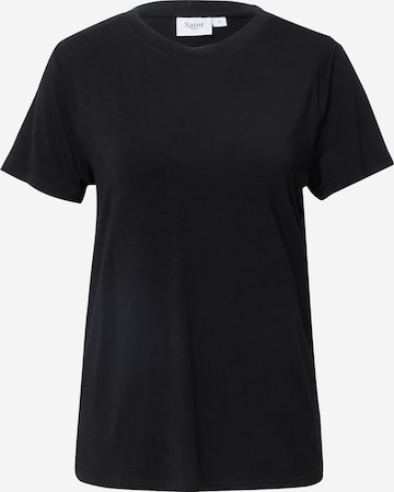 SAINT TROPEZ - Camiseta 'Adelia' en negro: frente