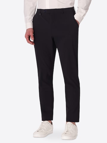 Distretto12 Regular Chino 'CARRUBO' in Zwart: voorkant