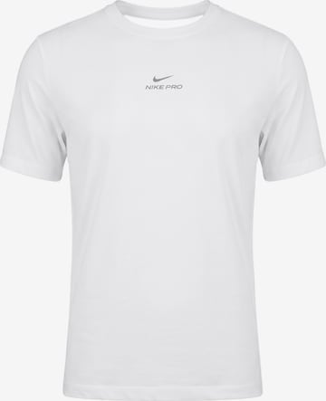 NIKE Performance Shirt 'PRO' in White: front