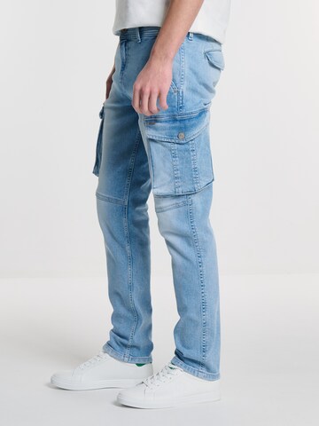 Coupe slim Jeans cargo BIG STAR en bleu