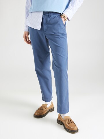 Coupe slim Pantalon chino 'GABBY' Lauren Ralph Lauren en bleu : devant