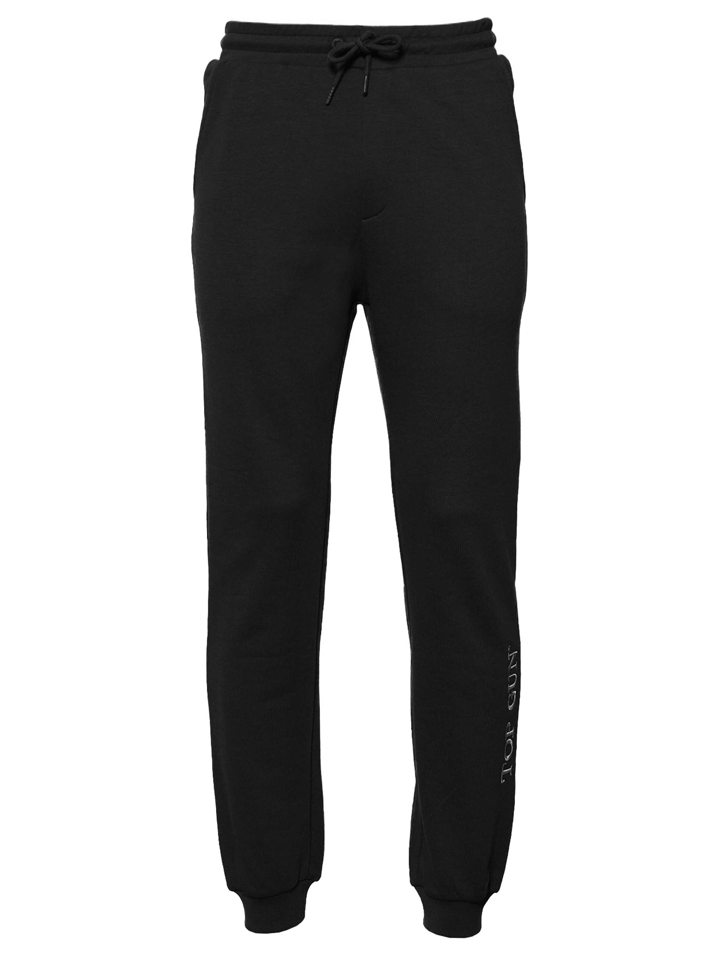 TOP GUN Tapered Pants in Black: front