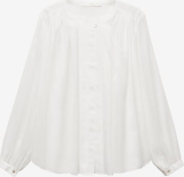 MANGO Blus 'OLIVIA' i vit: framsida