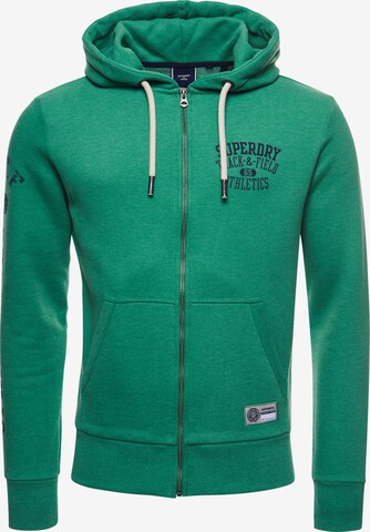 Superdry Sweatjacke in Grün: predná strana