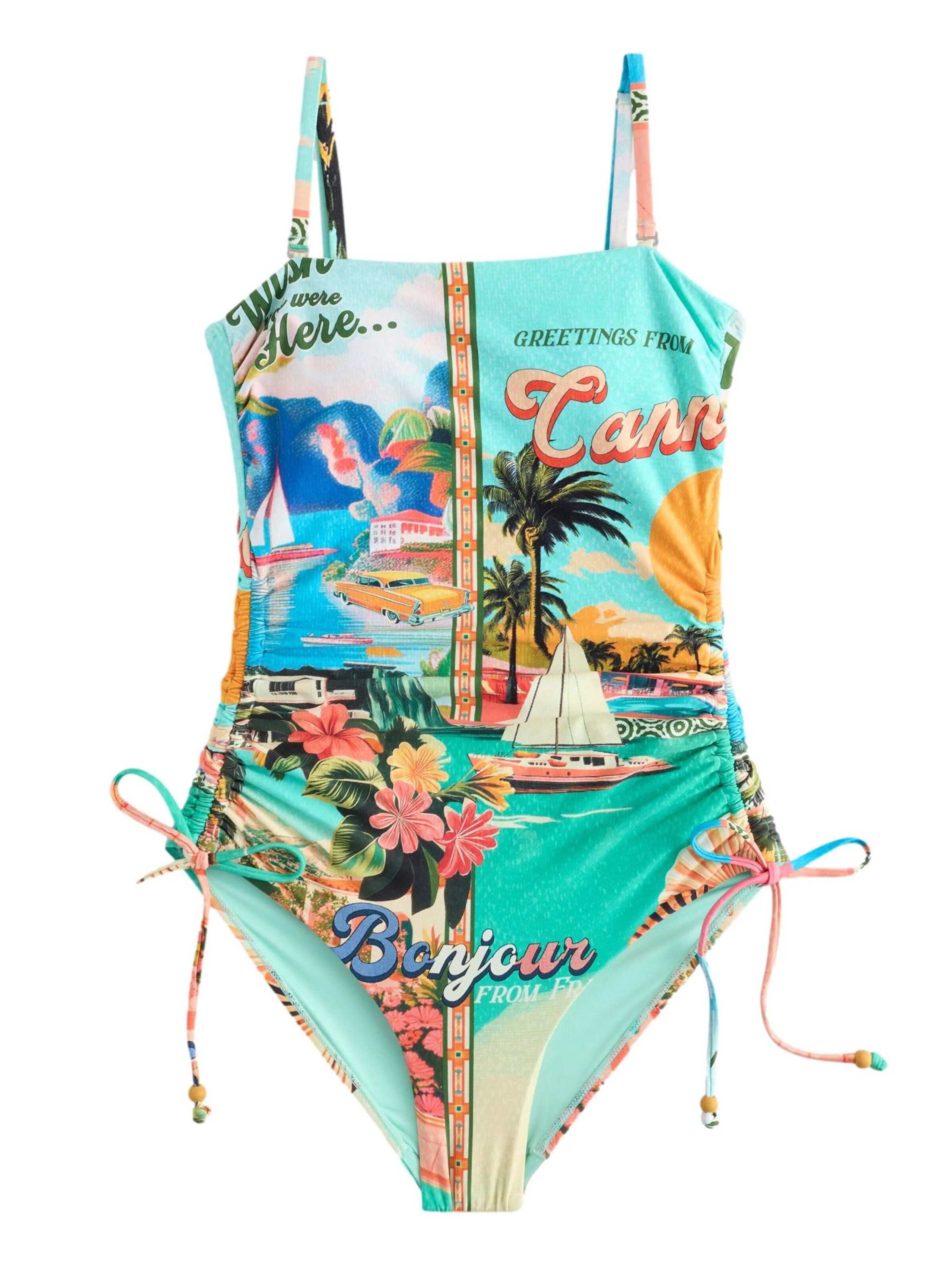Next Bralette Swimsuit in Green: front