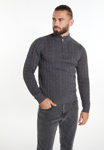 DreiMaster Vintage Sweater in Grey: front