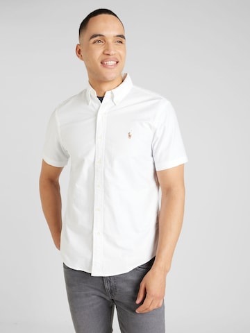 Coupe regular Chemise Polo Ralph Lauren en blanc : devant