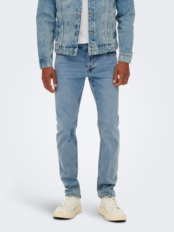 Regular Jeans 'Weft' de la Only & Sons pe albastru: față