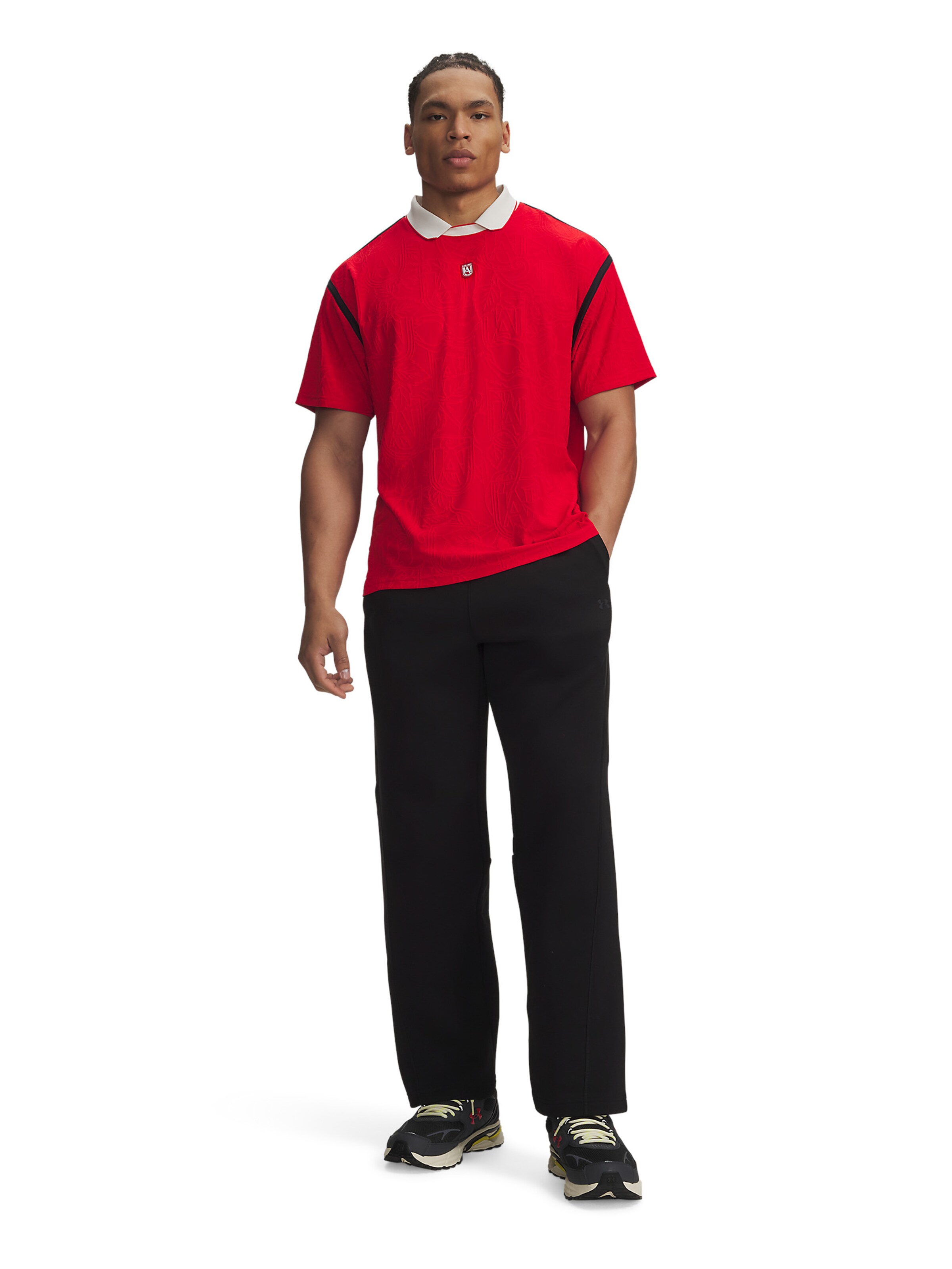 UNDER ARMOUR Regular Sportbroek 'Unstoppable Flc' in Zwart