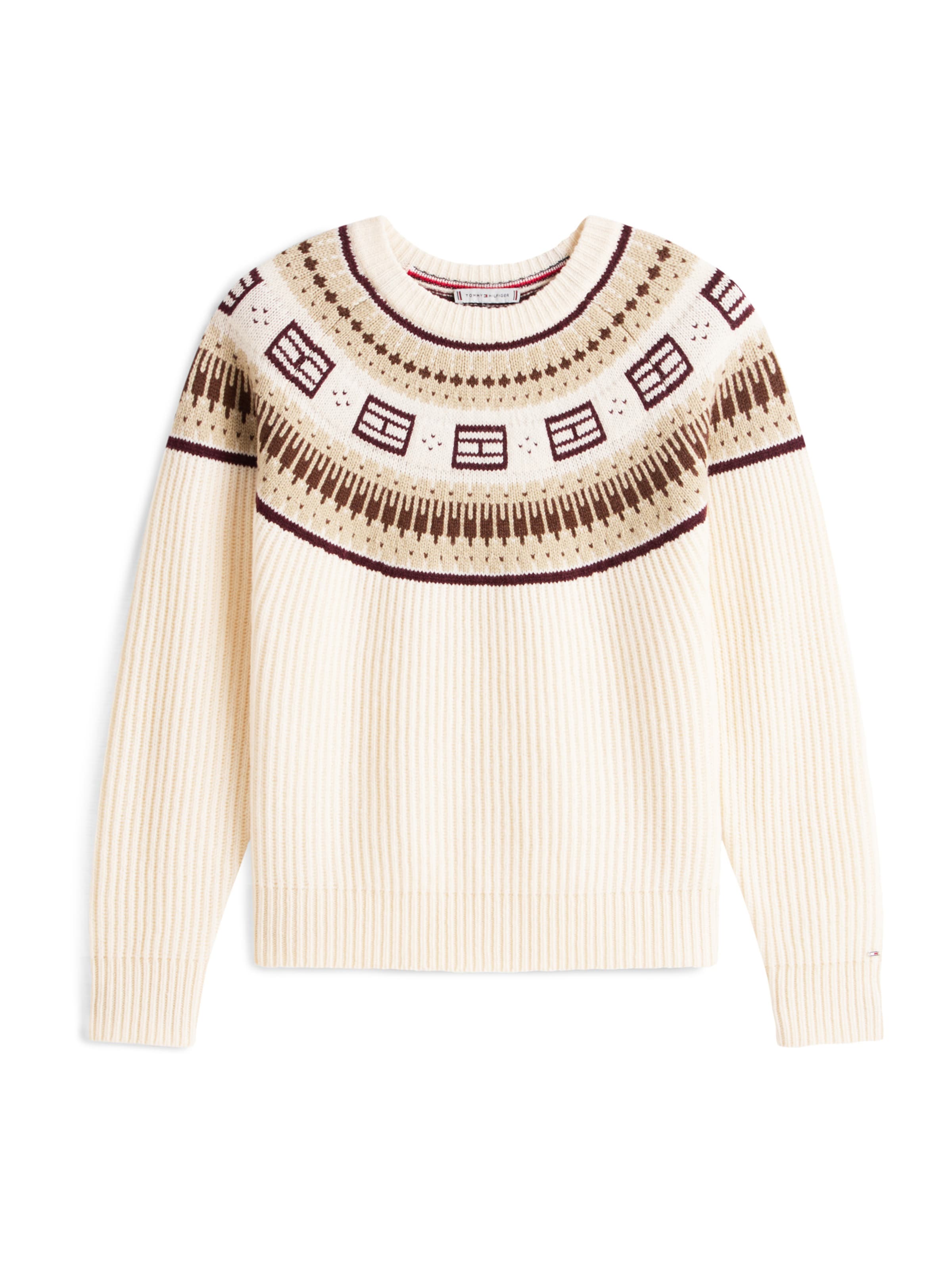 Pulover de la TOMMY HILFIGER pe bej: față