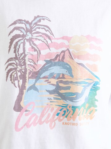 T-shirt 'DOLPHINS' Kaotiko en blanc