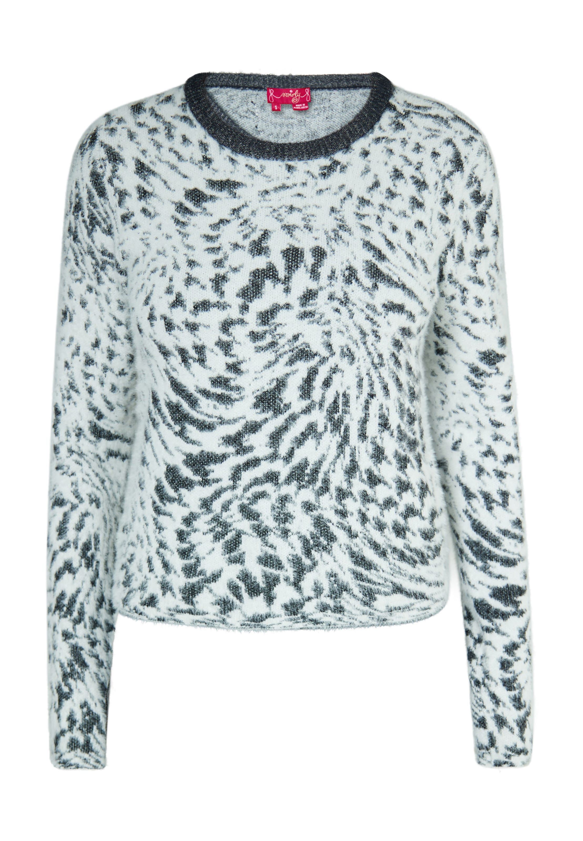 swirly Sweater in White: front
