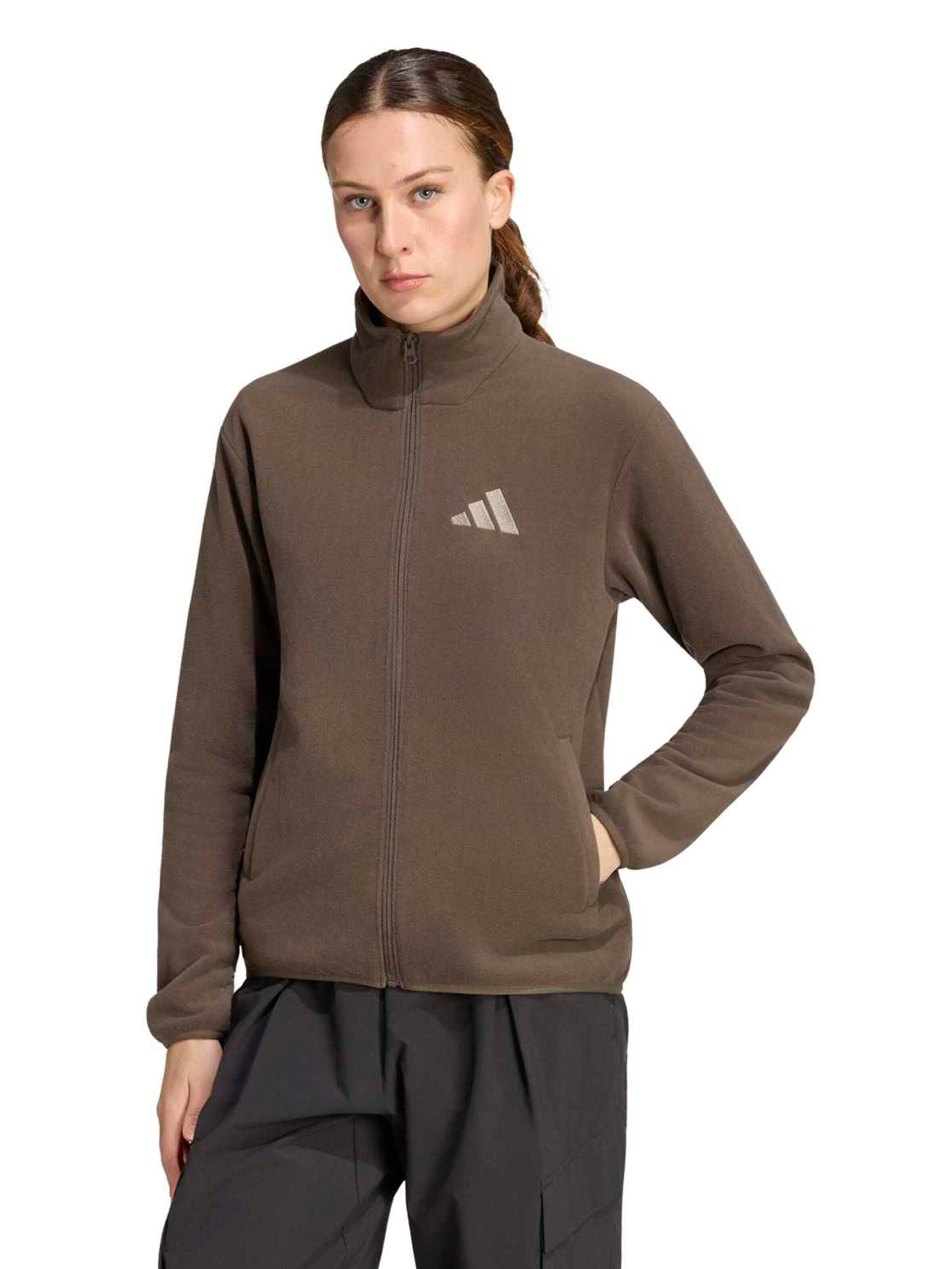 ADIDAS TERREX Функциональная флисовая куртка 'ESS' в Зеленый: спереди