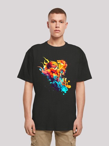 F4NT4STIC T-Shirt 'Basketball Sports Collection - Abstract player' in Schwarz: Vorderseite