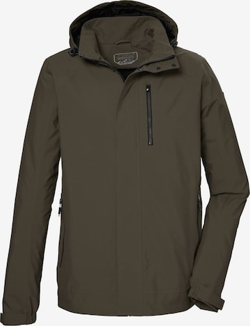 KILLTEC Kurtka outdoor 'Funktionsjacke KOS 52 Herren Outdoorjacke Regenjacke Kapuze' w kolorze zielony: przód