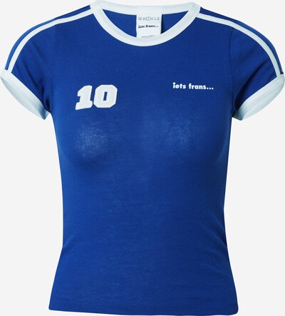 iets frans Shirt 'IF MIA FOOTBALL BABY' in de kleur Blauw / Wit, Productweergave