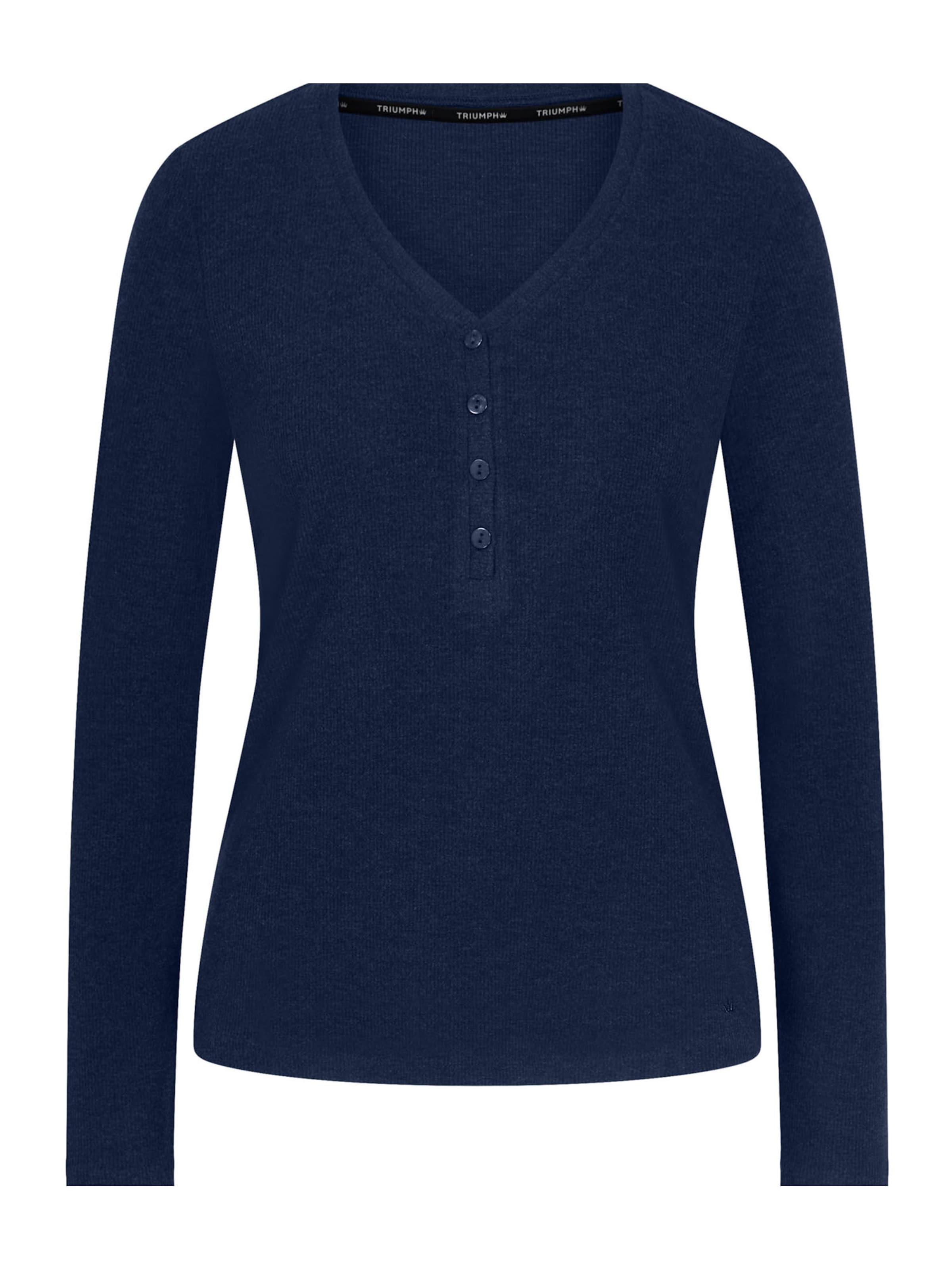 TRIUMPH Longsleeve ' Red Label Mix & Match ' in Blau: Vorderseite