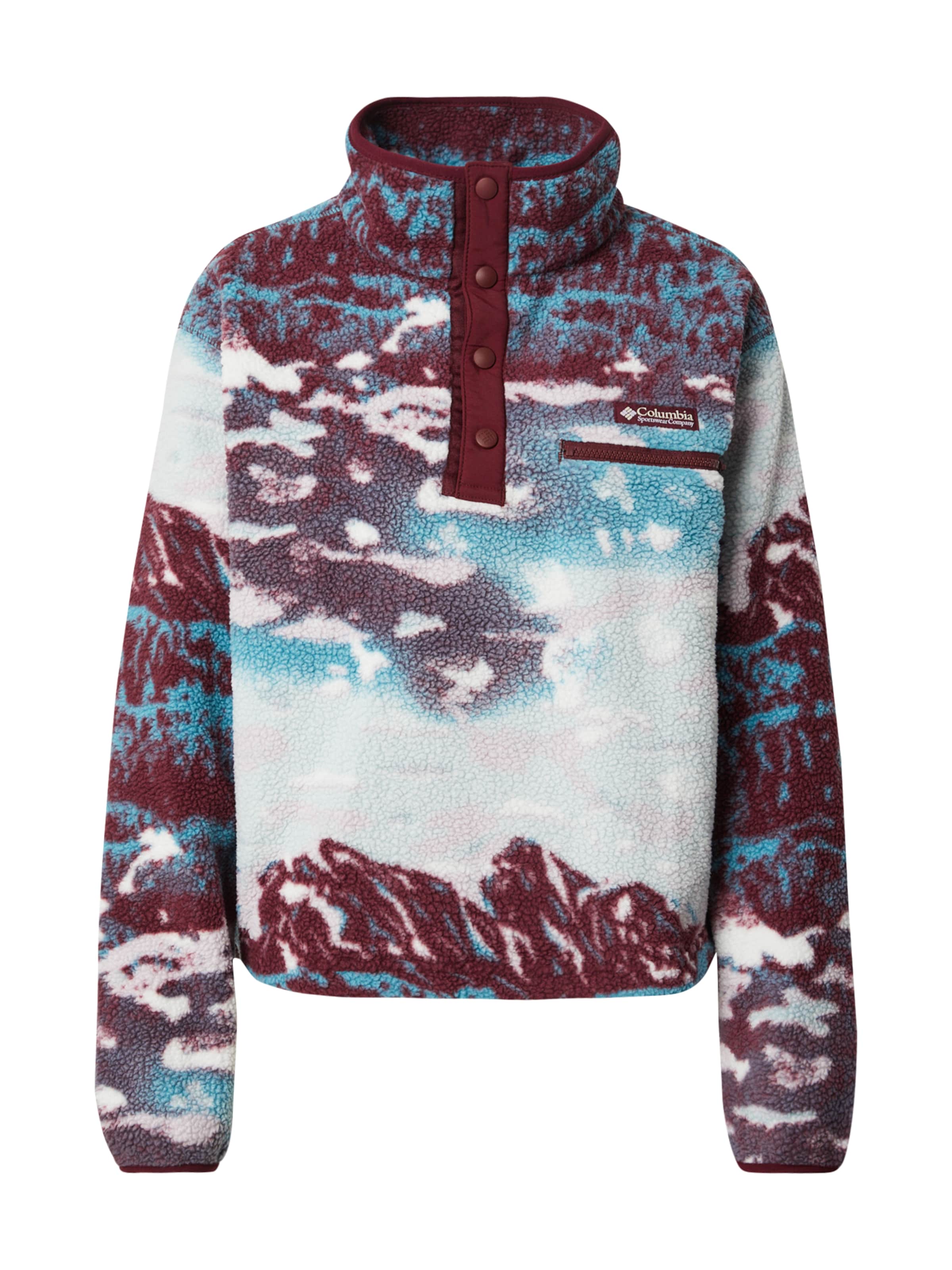 COLUMBIA Sportski pulover 'Helvetia™ II' u nebesko plava / bordo / bijela, Pregled proizvoda