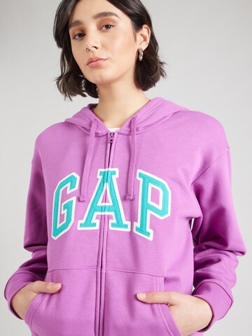 GAP - Sudadera con cremallera 'HERITAGE' en lila