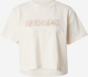 ADIDAS TERREX - Camiseta funcional 'WILD' en blanco: frente