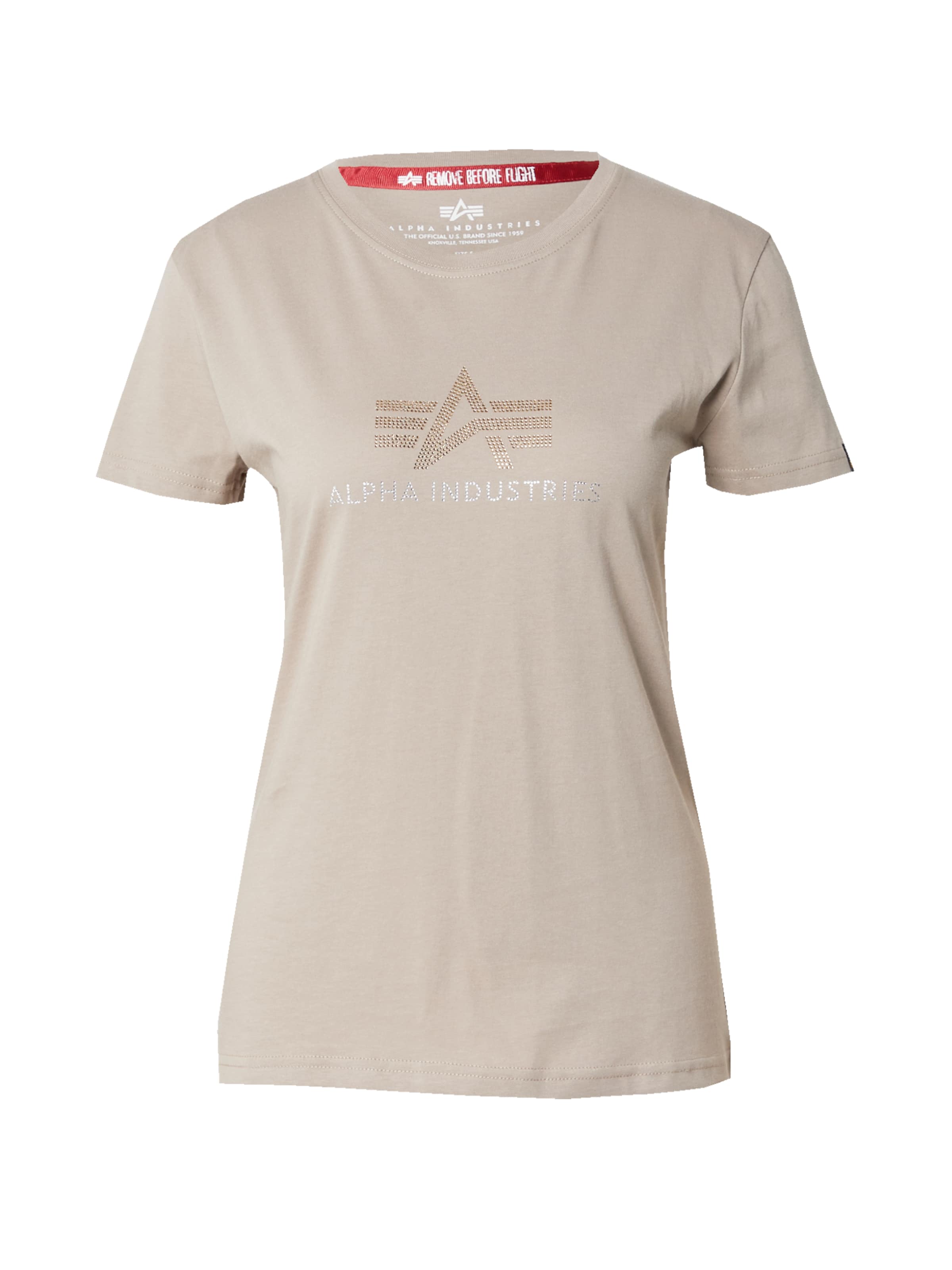 ALPHA INDUSTRIES Μπλουζάκι 'Crystal' σε μπεζ: μπροστά