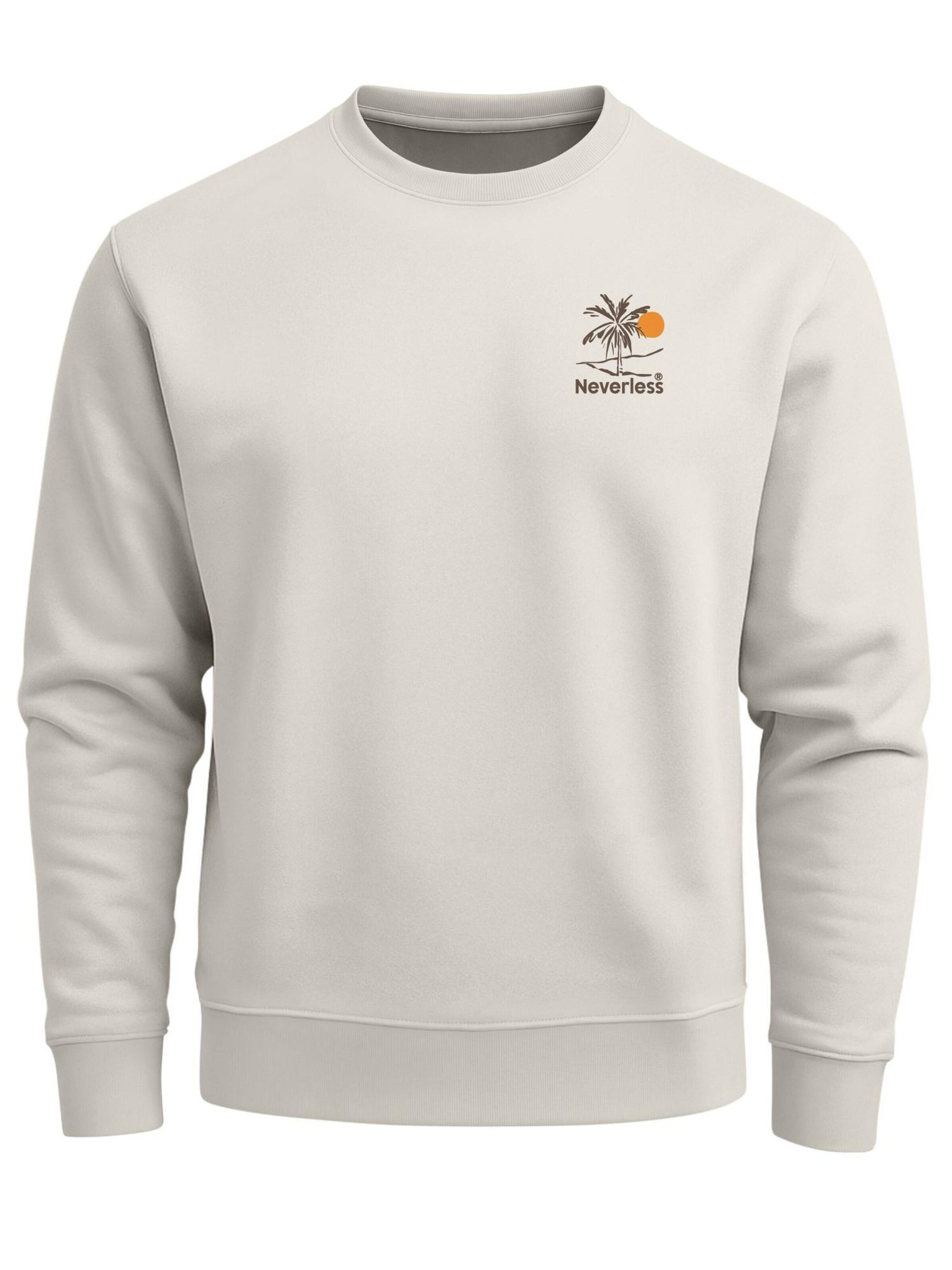 Neverless Sweatshirt 'Take me to Paradise' in Beige