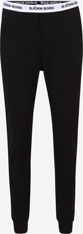 BJÖRN BORG Regular Workout Pants in Black: front